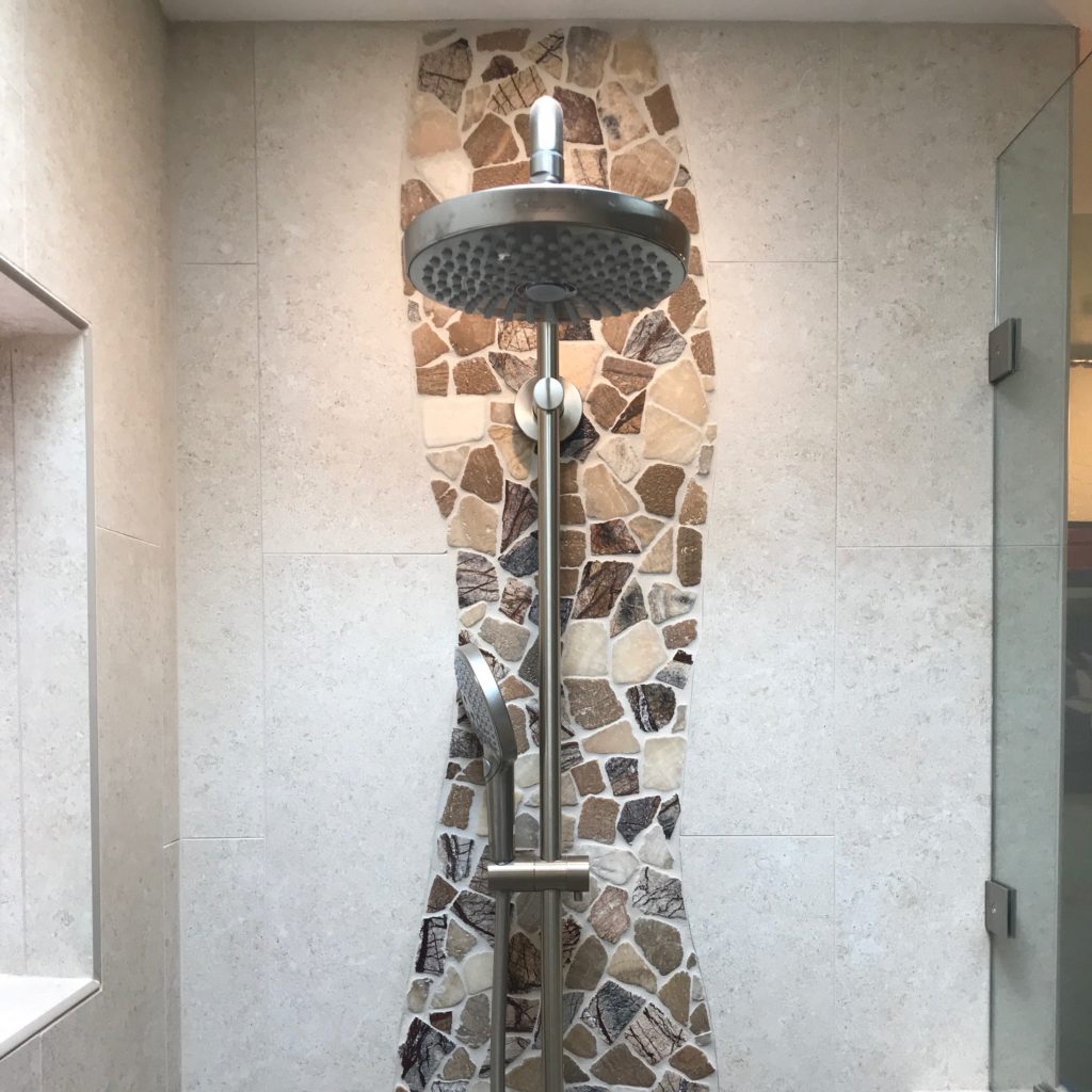 Shower with custom tile