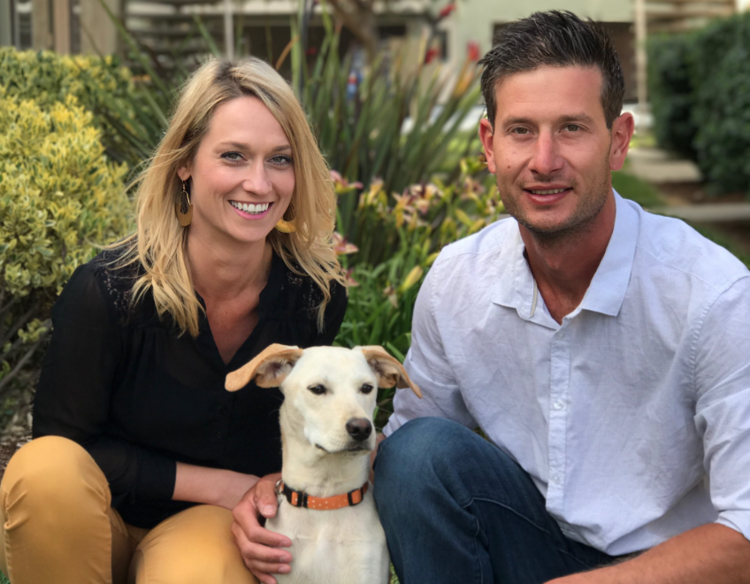 Eric, his wife Sarai and their dog Scout